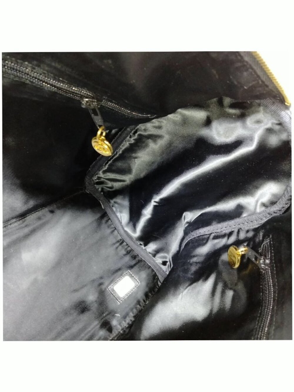 Authentic Chanel CC Boston Bag Black Caviar Leather Gold Hardware - Picture 12 of 16